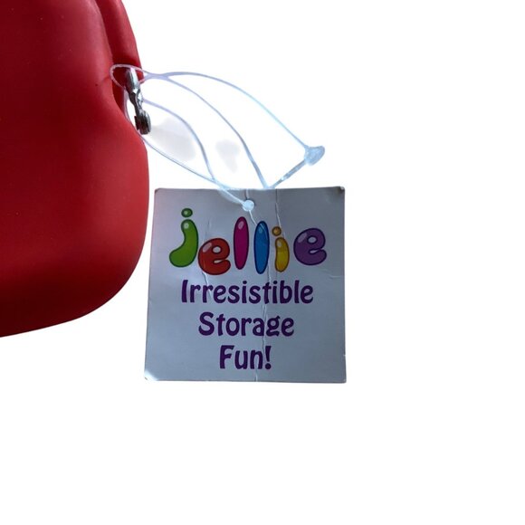 Jellie Red Silicone Clutch Wallet Ball Clasp 7.5”x 4” NEW NWT - Picture 2 of 7